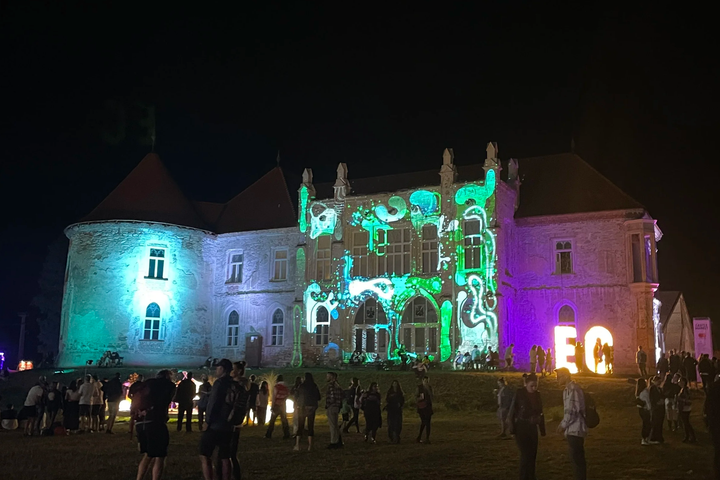 lit up banffy castle