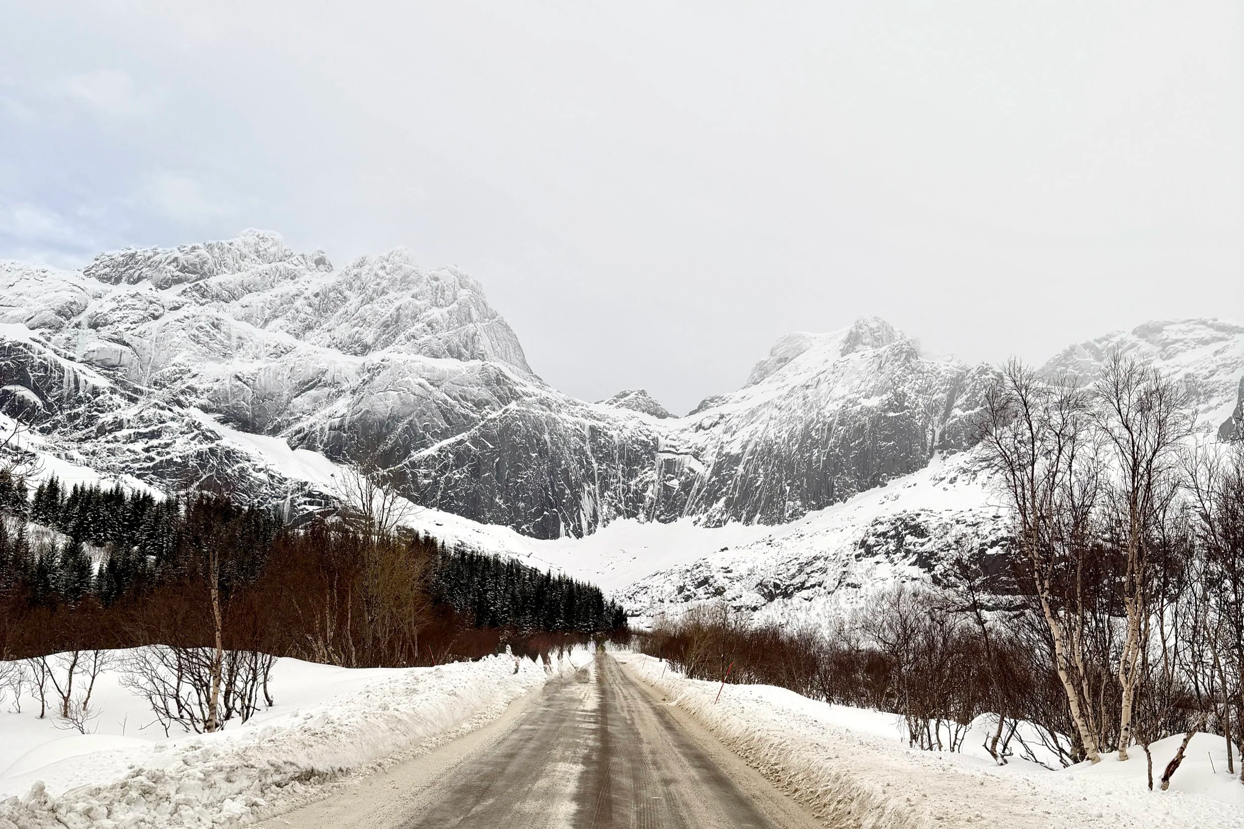 driving in the lofoten islands