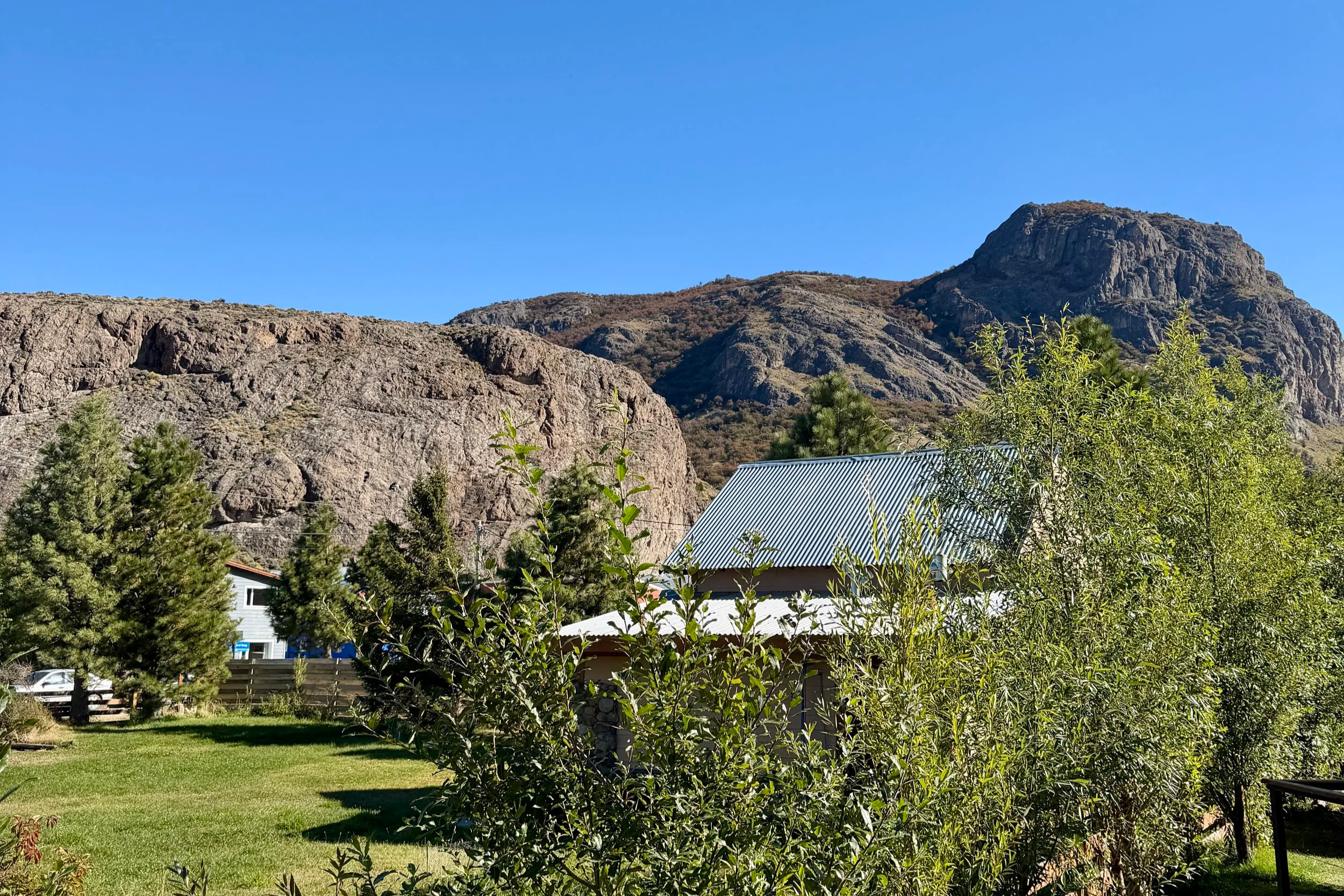 view from el chalten airbnb