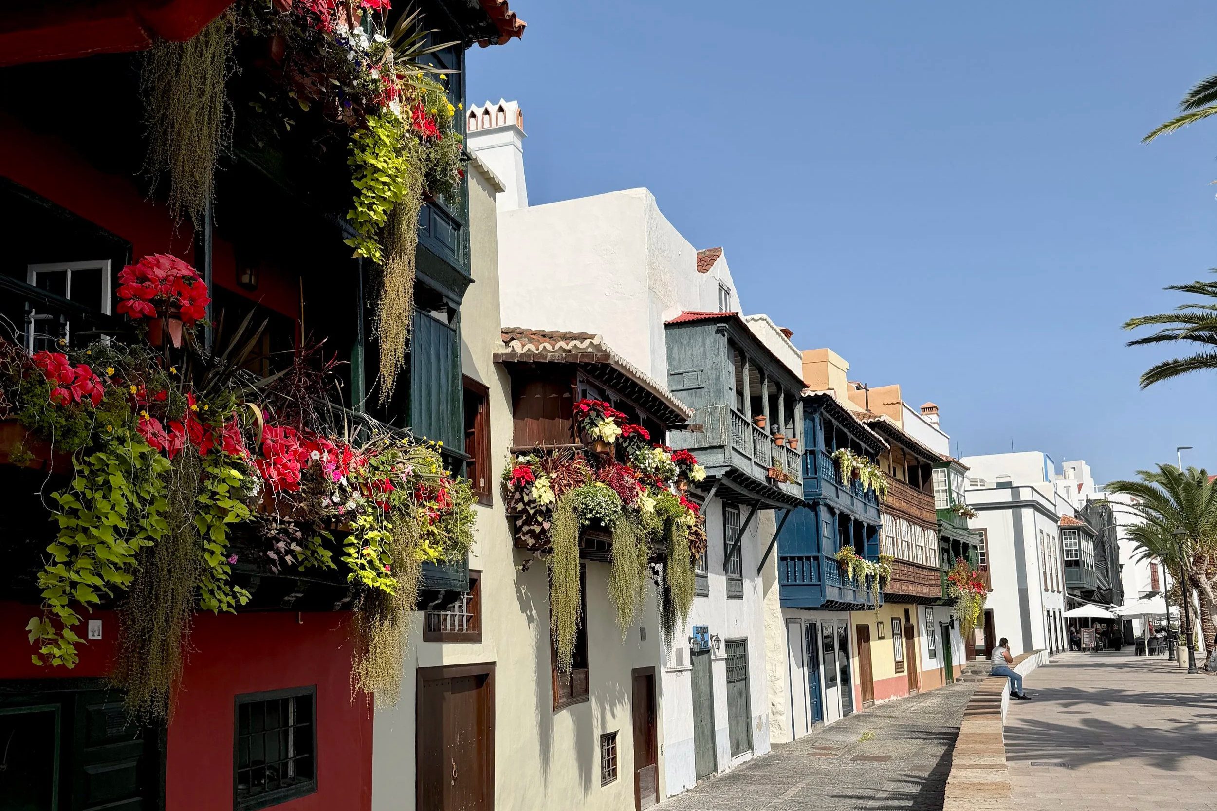 traditional balconies in la palma