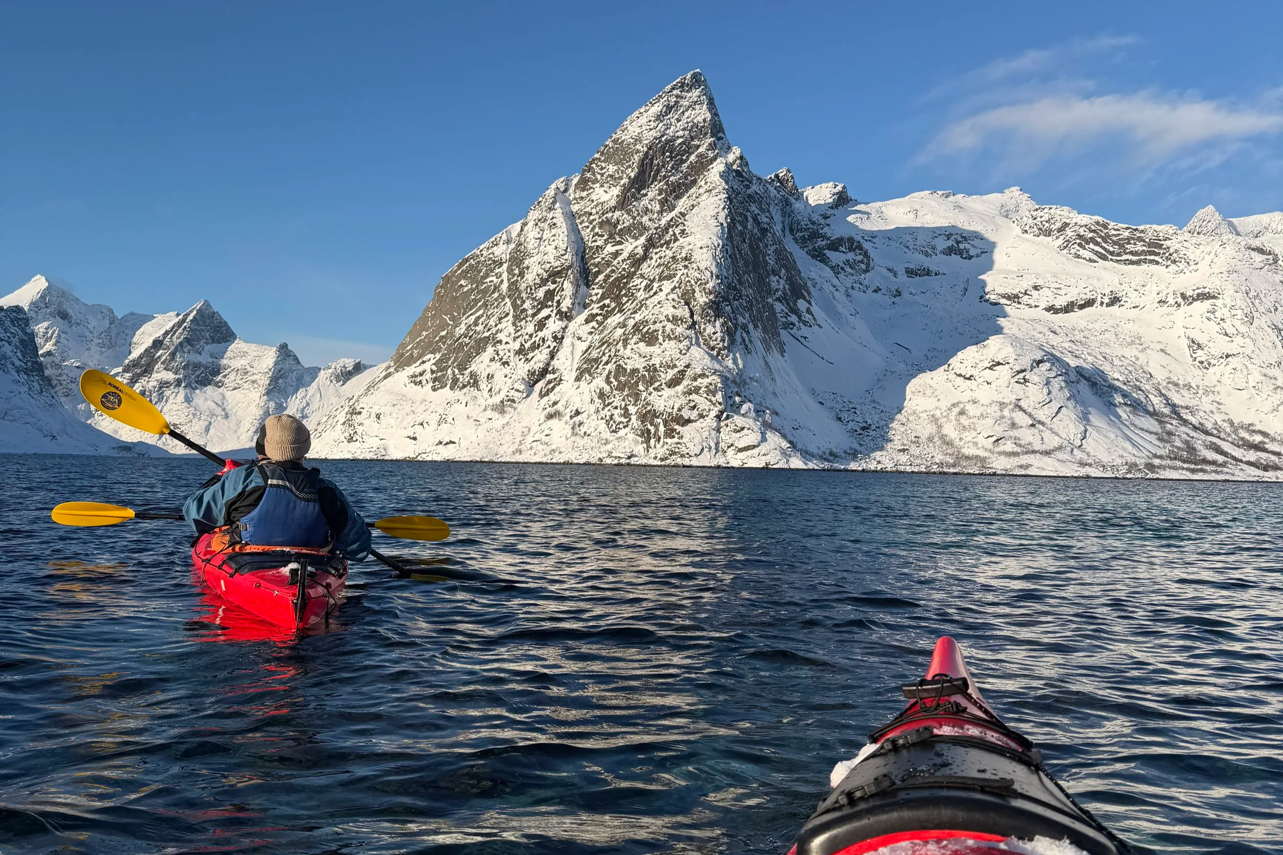 sea kayaking in reine norway