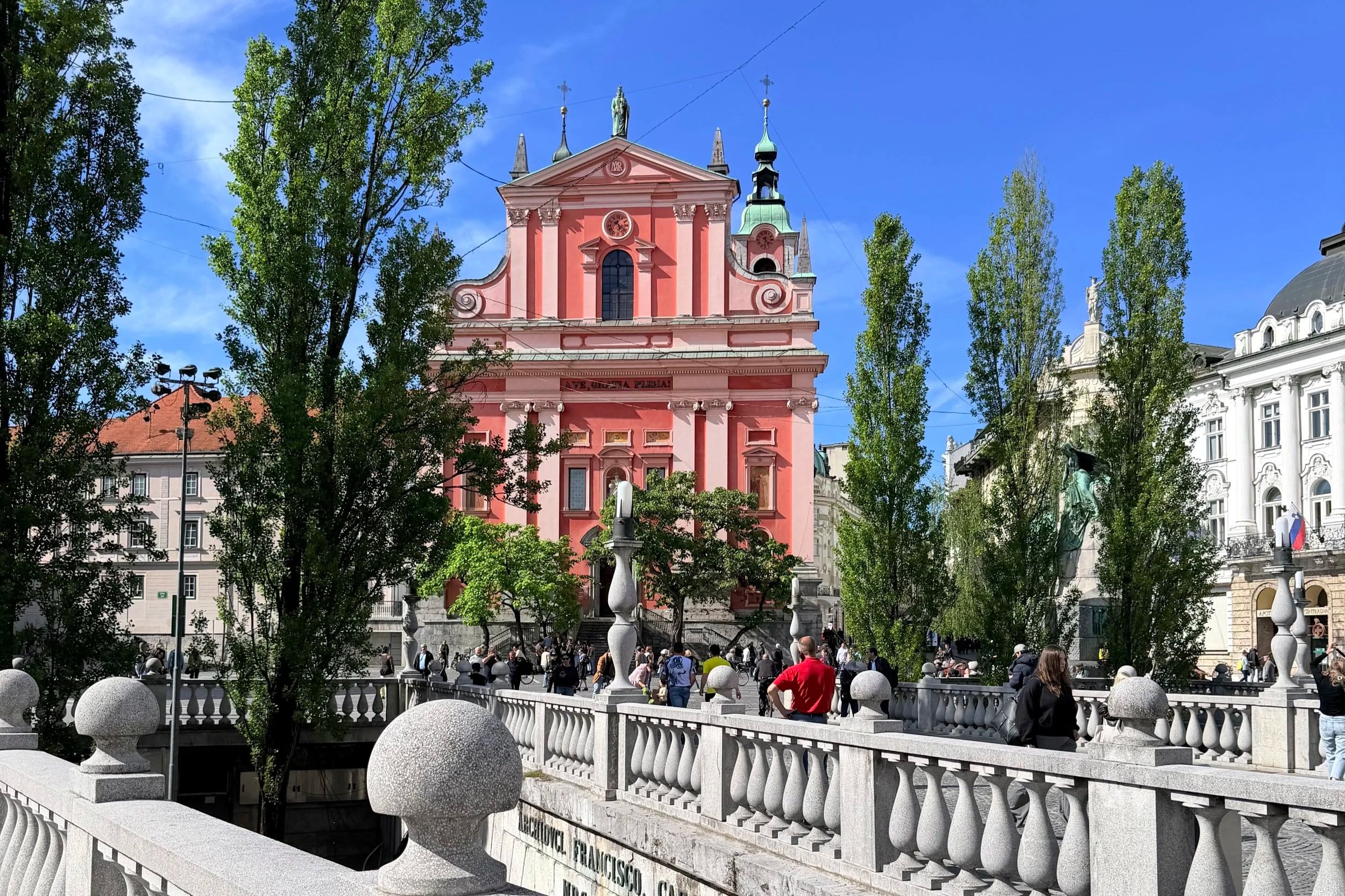 pink church in ljubljana