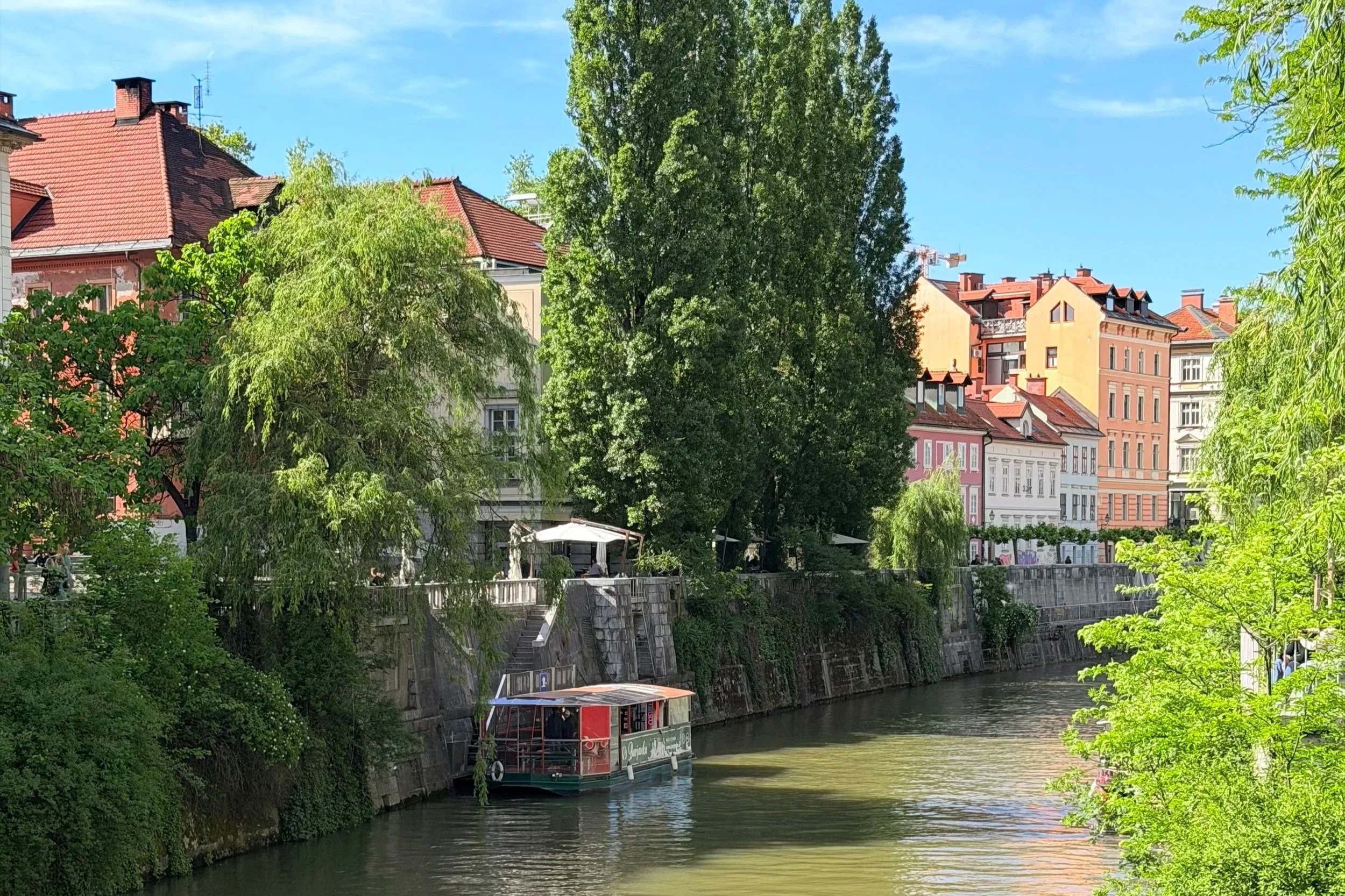 view of the river in ljubljana