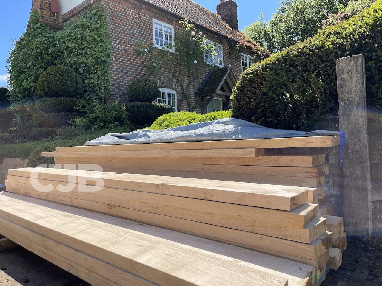 Rustling End, Hitchin extension, oak timber