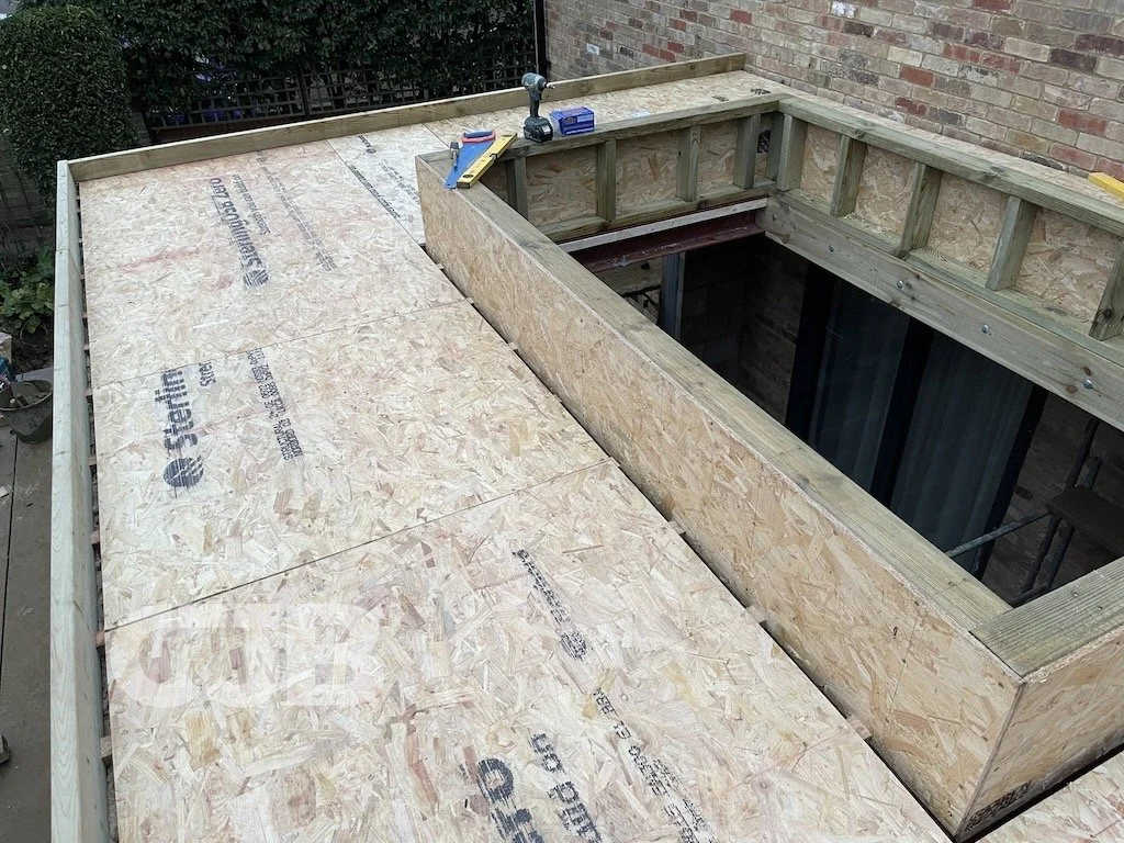 CJB Extension in Walkern Hertfordshire, OSB roof sheathing-2.JPG