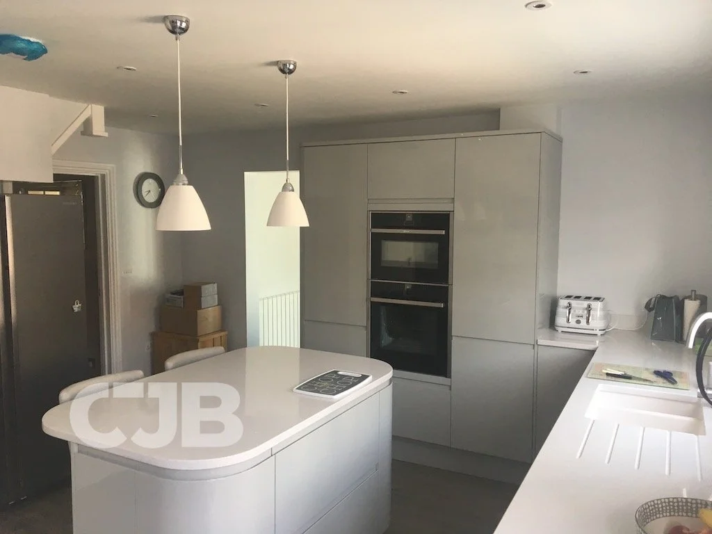 C Jennings Building, Stevenage extension builders in Hertfordshire, kitchen with island.JPG
