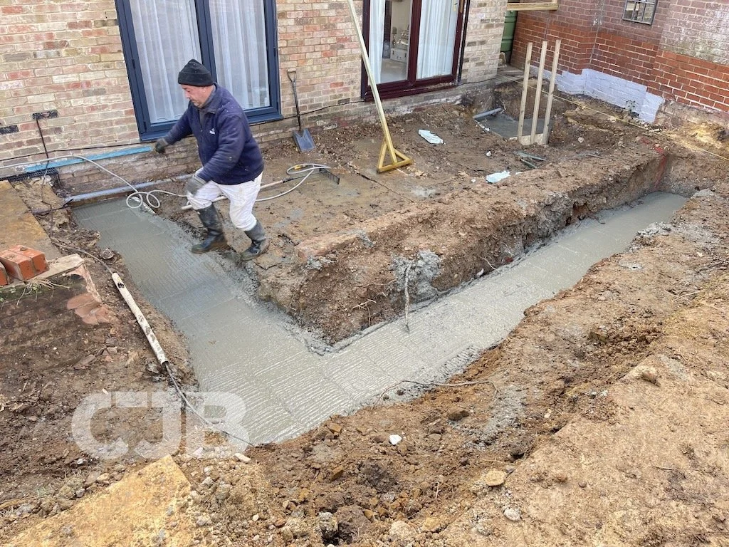 CJB Extension in Walkern Hertfordshire, concrete foundation-2.JPG