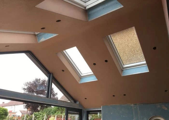 Extension in Digswell, Hertfordshire - plasterwork-2.JPG