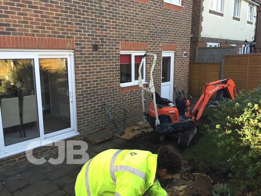 Extension, Orchard Road, Standon -  extension works starting-2.JPG