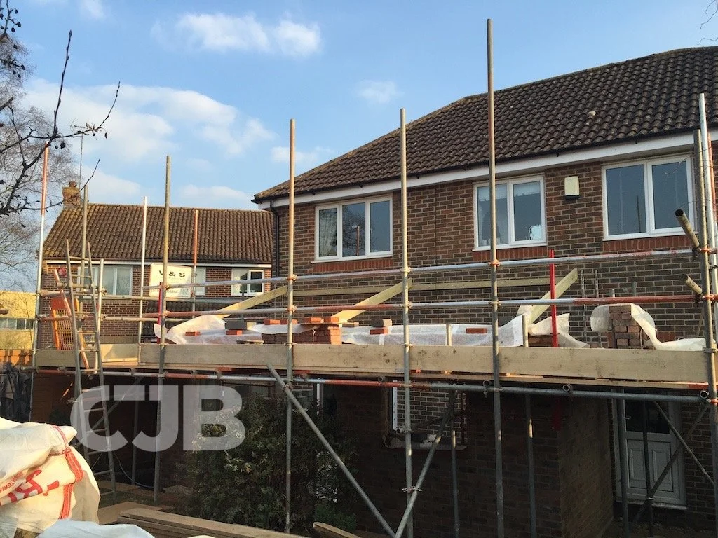 Extension, Orchard Road, Standon -  scaffolding-2.JPG