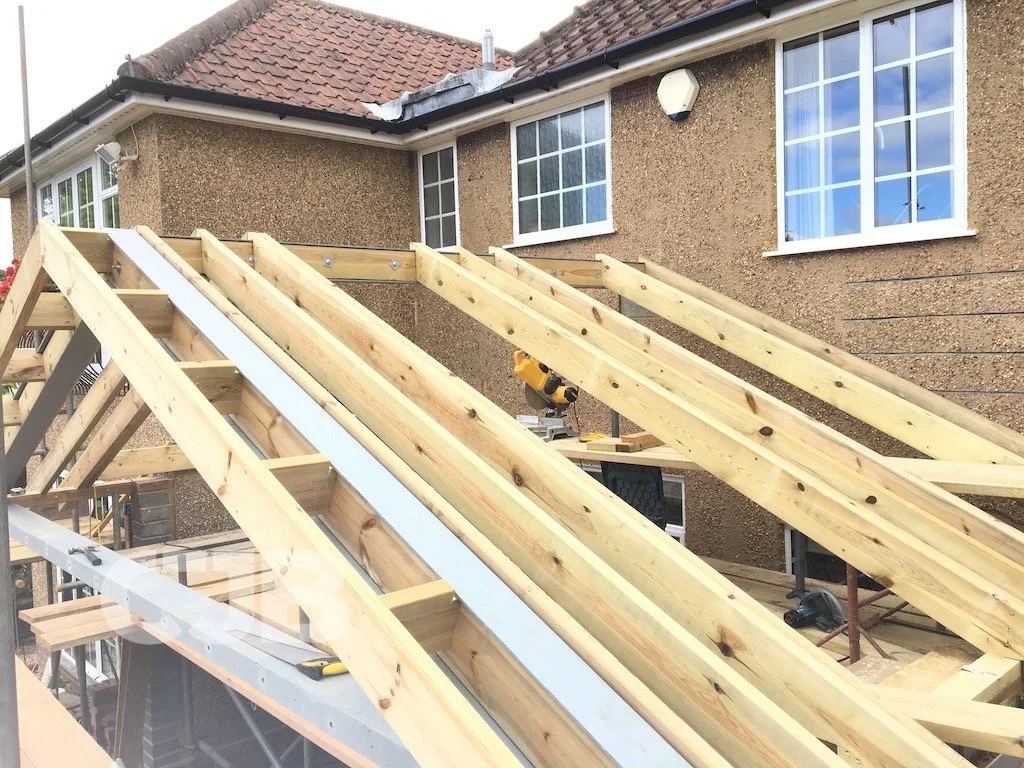 Extension in Digswell, Hertfordshire - roof work-2.JPG