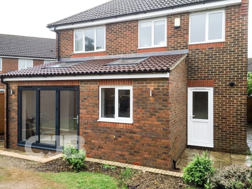 Extension, Orchard Road, Standon -  brickwork completed-2.JPG