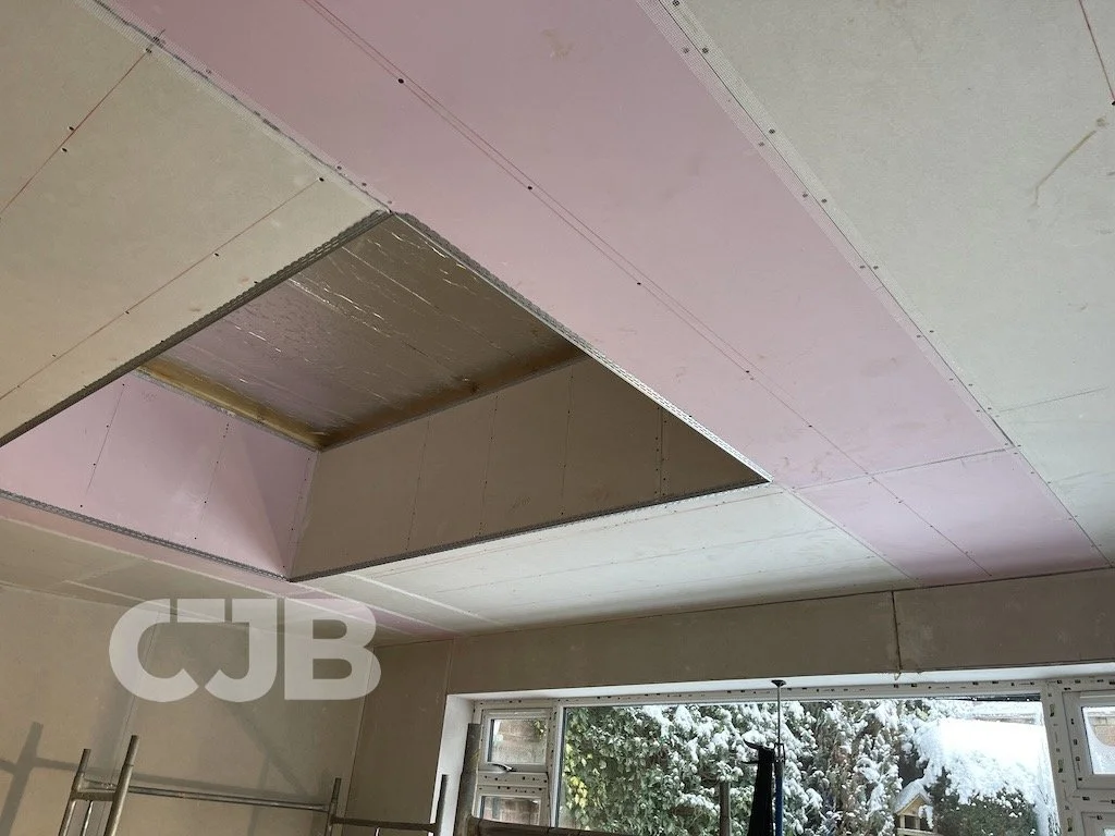 CJB Extension in Walkern Hertfordshire, plasterboarding-2.JPG