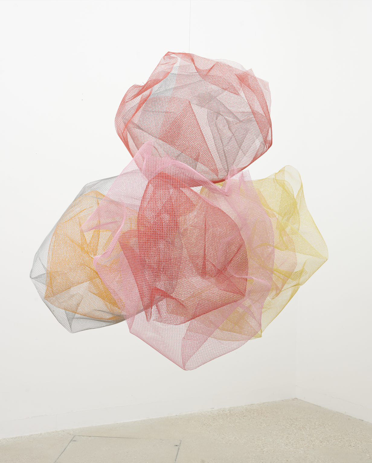 No.1301 Mesh, 2023, coated galvanised mild steel, 135 x 140 x 130 cm
