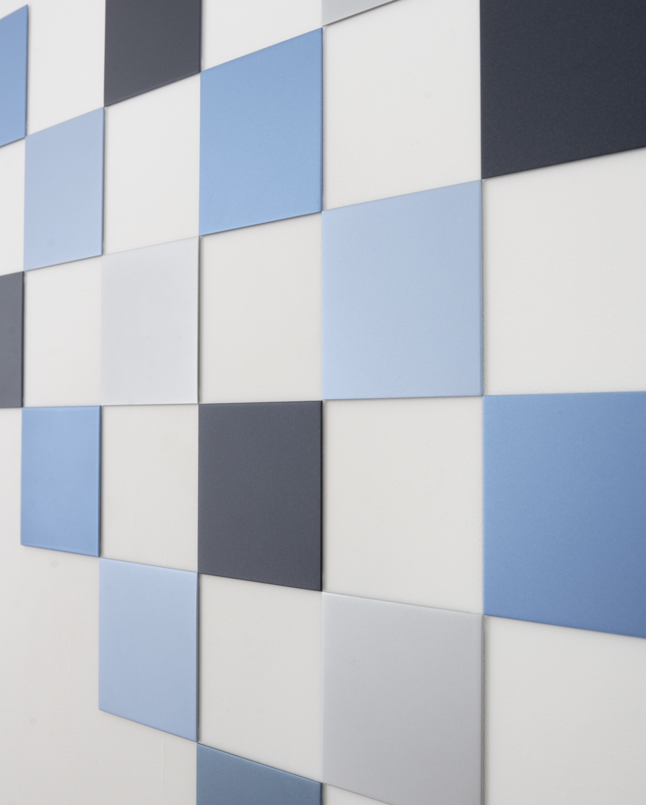 No.1347 Tiles, 2024, Paint on stainless steel, 110 x 110 x 0.3 cm