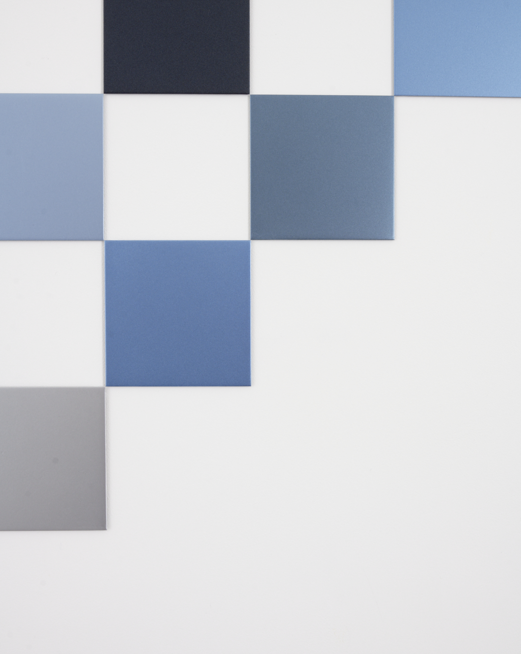 No.1347 Tiles, 2024, Paint on stainless steel, 110 x 110 x 0.3 cm