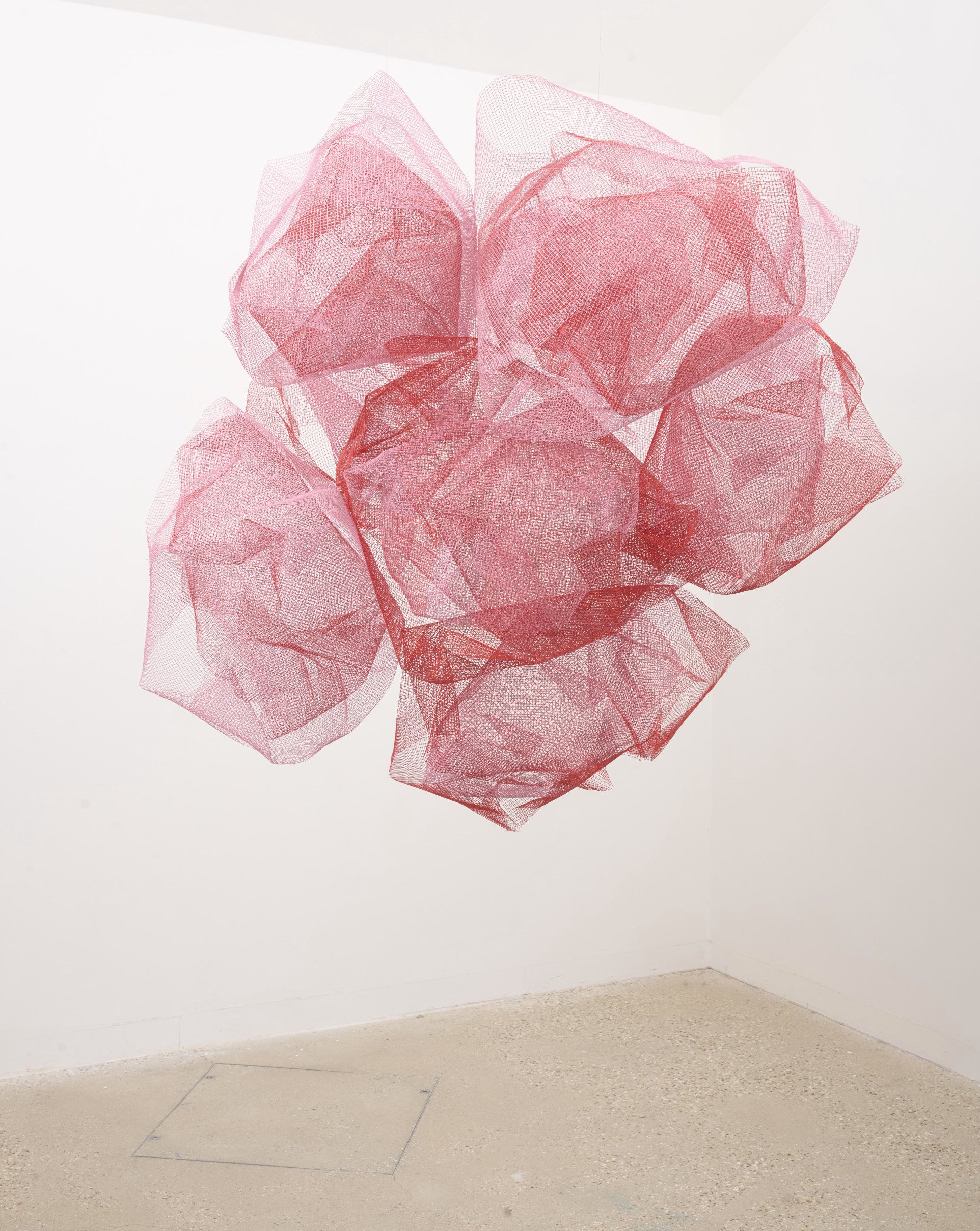 No.1621 Mesh, 2026, Powder coated galvanised mild steel, 153 x 153 x 150 cm