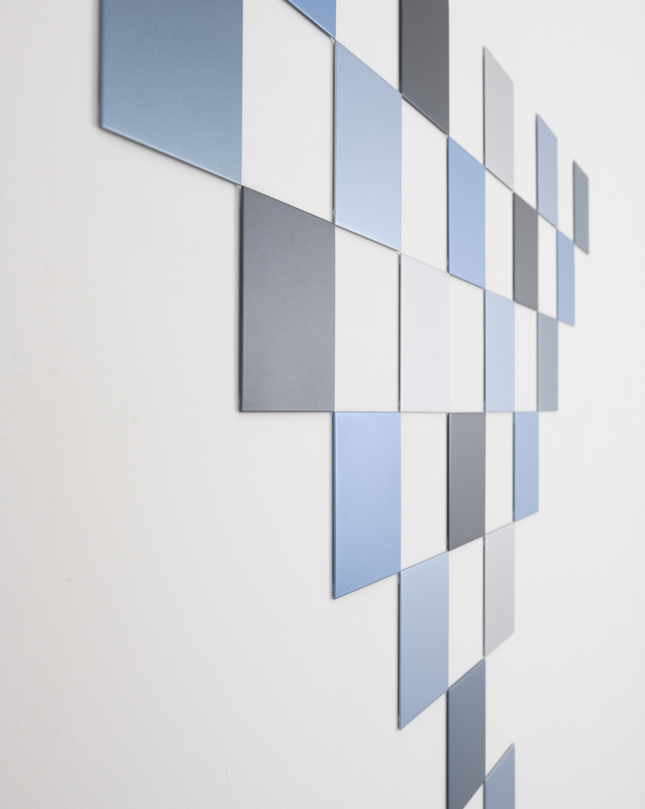 No.1347 Tiles, 2024, Paint on stainless steel, 110 x 110 x 0.3 cm