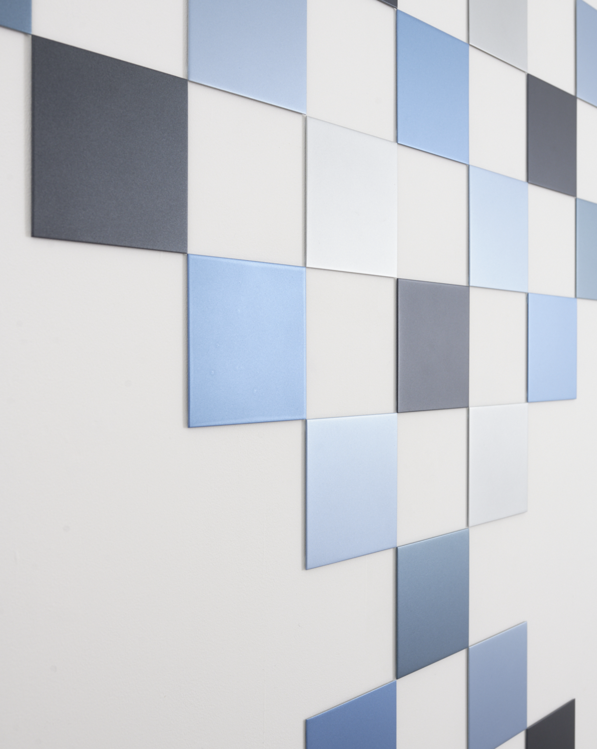 No.1347 Tiles, 2024, Paint on stainless steel, 110 x 110 x 0.3 cm