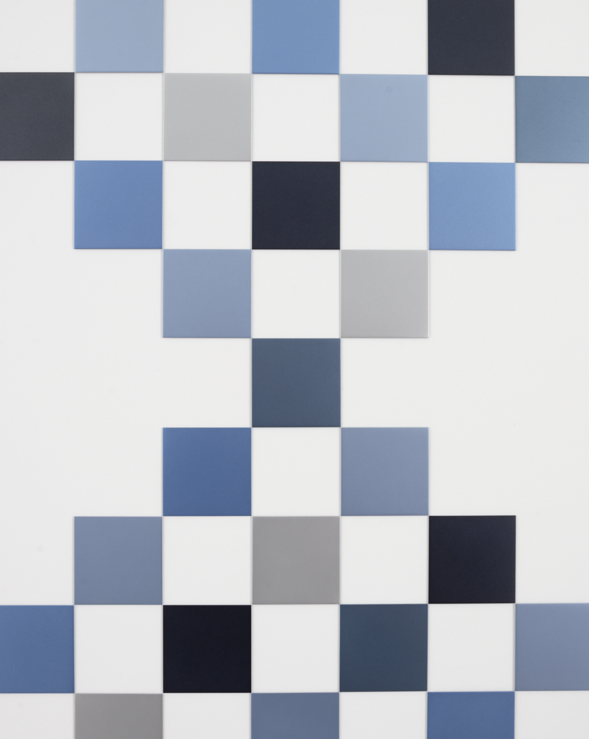 No.1347 Tiles, 2024, Paint on stainless steel, 110 x 110 x 0.3 cm