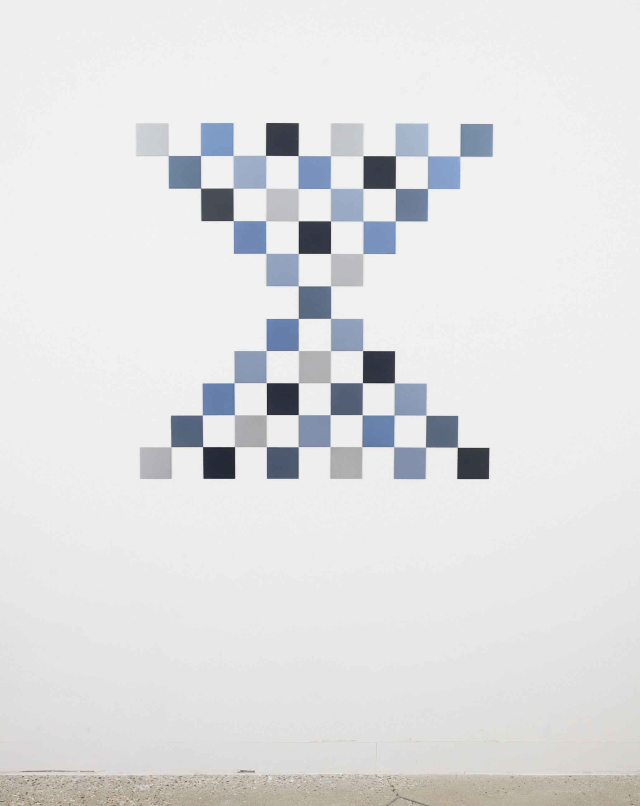 No.1347 Tiles, 2024, Paint on stainless steel, 110 x 110 x 0.3 cm