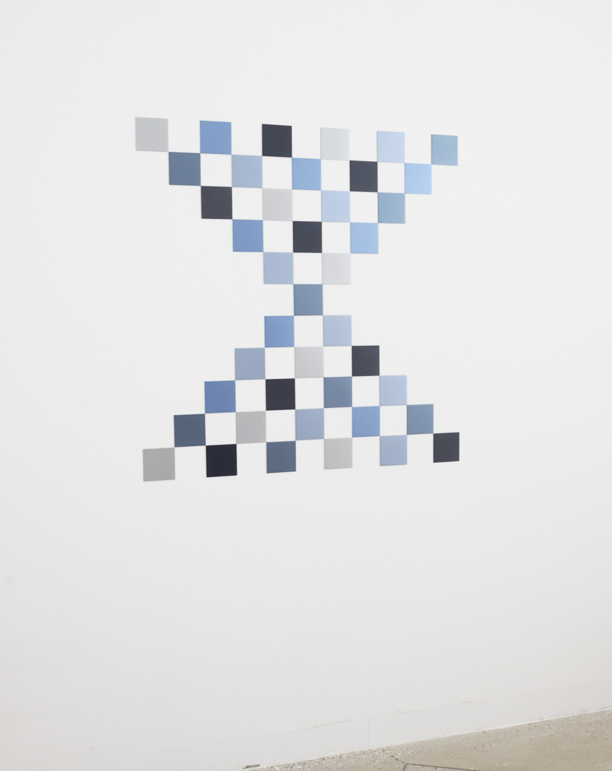 No.1347 Tiles, 2024, Paint on stainless steel, 110 x 110 x 0.3 cm