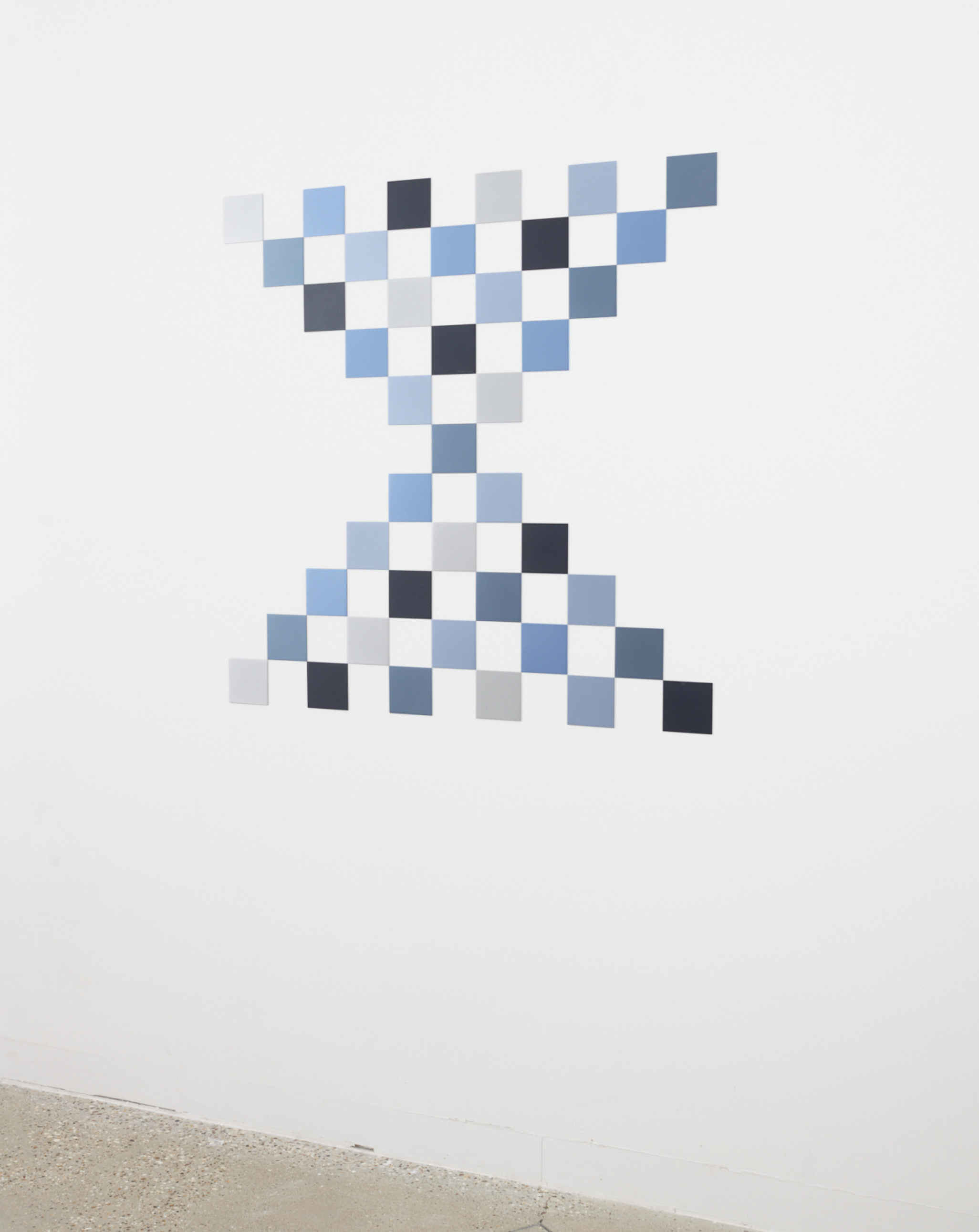 No.1347 Tiles, 2024, Paint on stainless steel, 110 x 110 x 0.3 cm