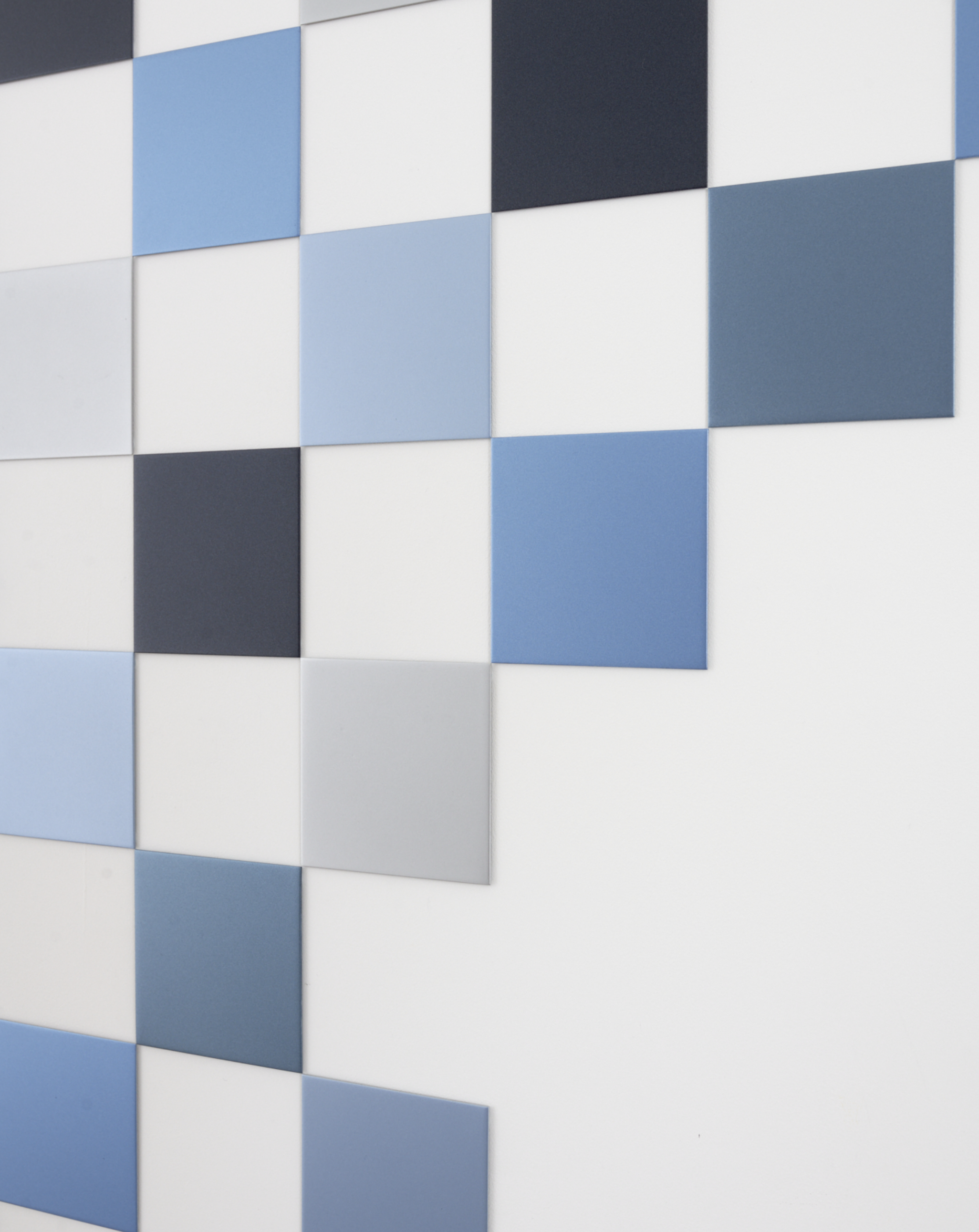 No.1347 Tiles, 2024, Paint on stainless steel, 110 x 110 x 0.3 cm
