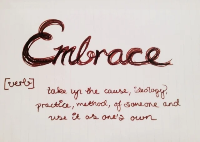 beautiful language // embrace