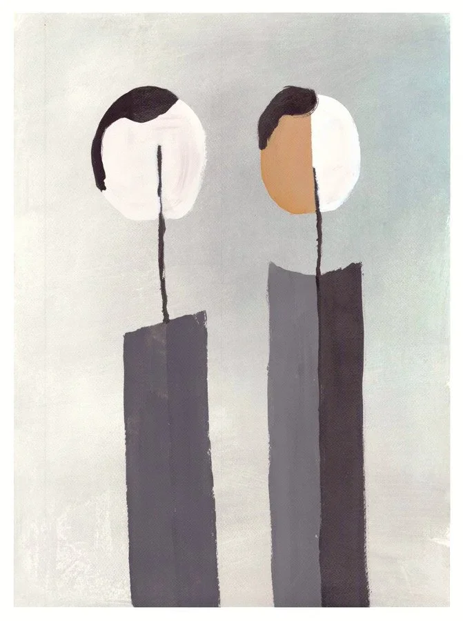 Modern Figurative Art | Minimalist Faceless Portrait Painting