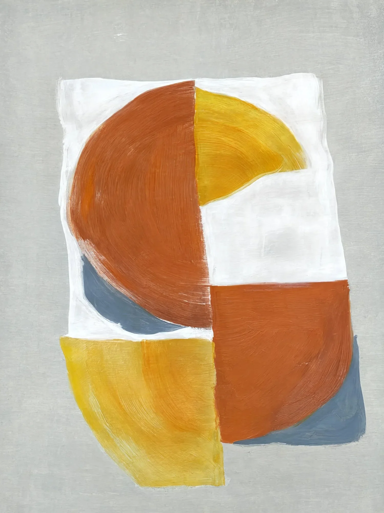 Organic Abstract Art | Orange & Yellow Geometric Painting