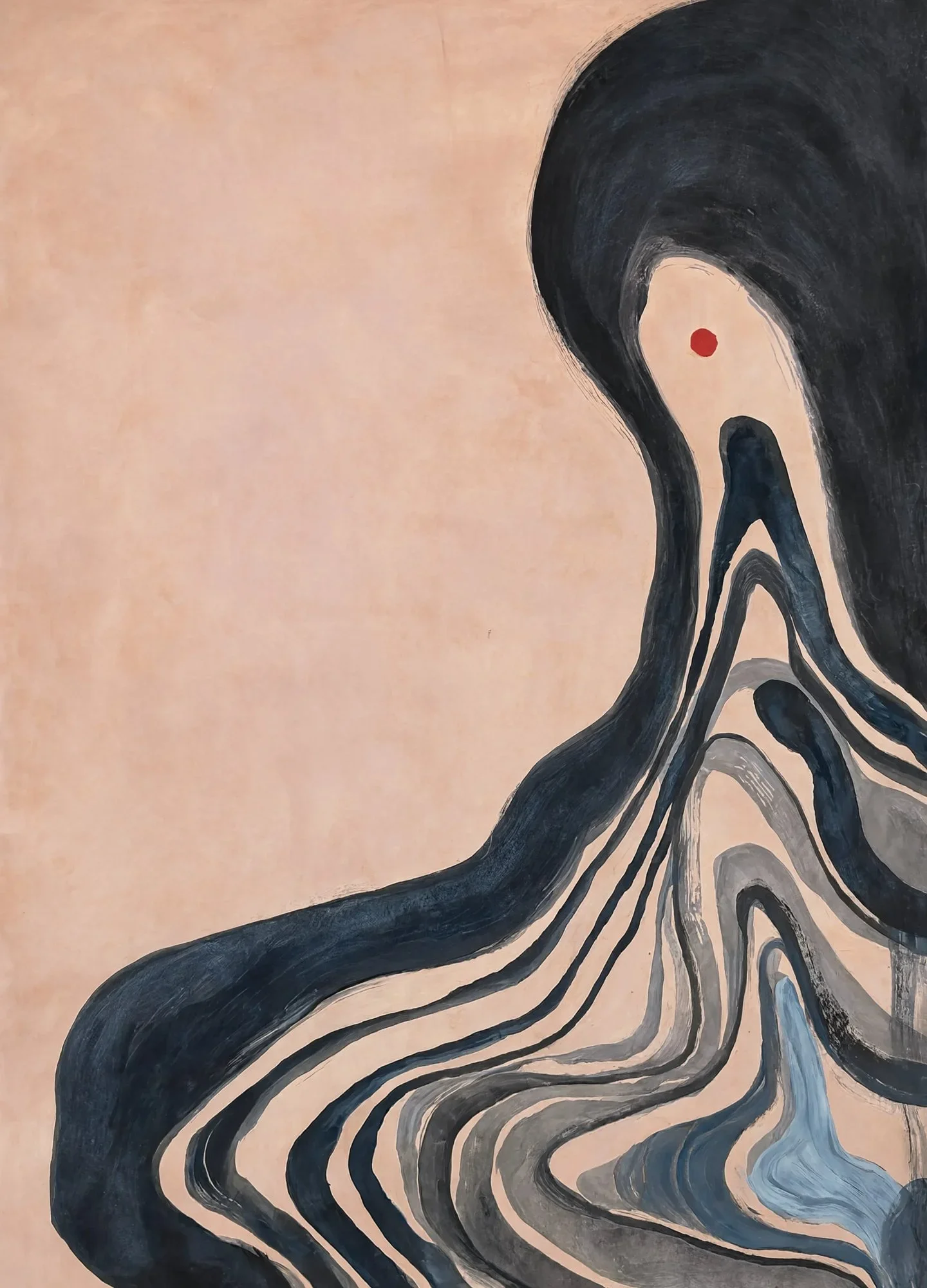 Abstract Bird Painting | Flowing Contour Line Art