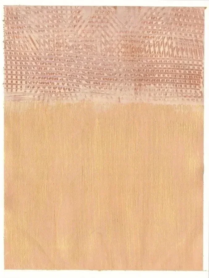 Minimalist Abstract Art | Gold Earthtone Pattern Painting