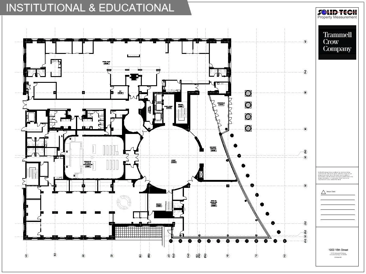As-Built Sample Plan for Institutional and Educational Buildings