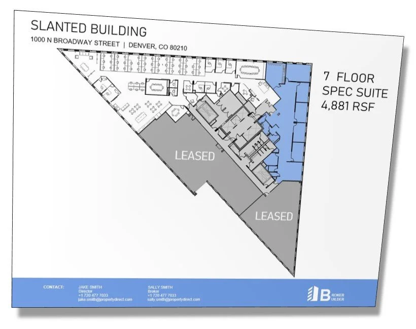 Professional Marking Plans for Commercial Real Estate directly tied to updated floor plan data and BOMA RSF Data