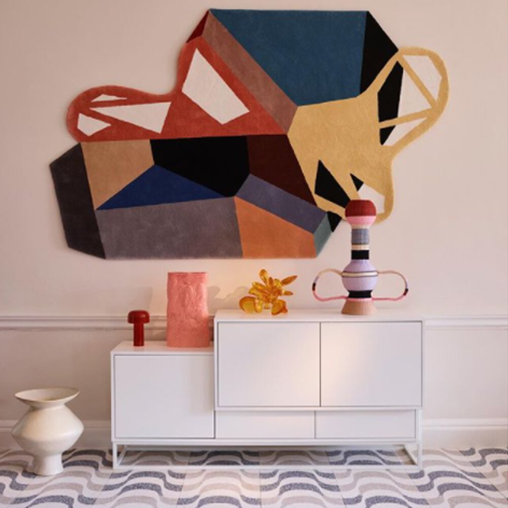 CUBO sideboard is a playful split-level asymmetrical sideboard in a mid-gloss ‘All White’ finish.