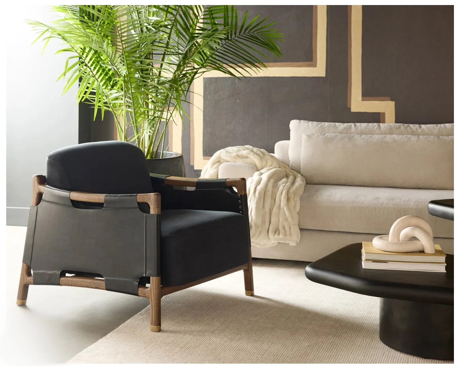 The Calloway Lounge Chair - Antique brown