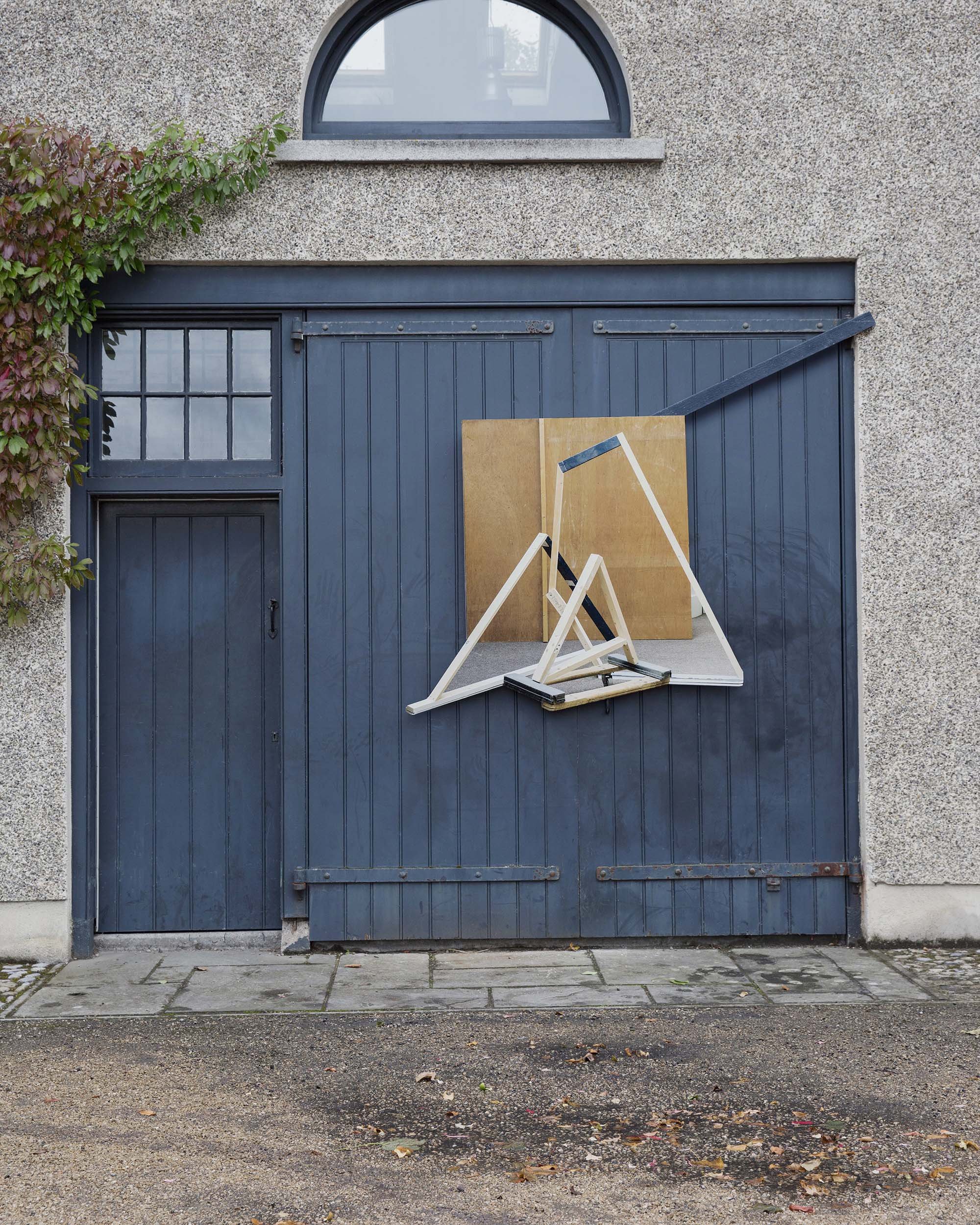 Installation view at IMMA Irish Museum of Modern Art, Dublin (2021). Photographic Colour Print on Plywood, Timber Length, Matt Emulsion.