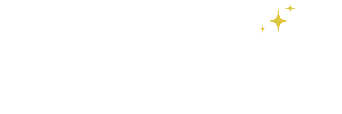 Logo for Alchemy Renovations with a black background, white text, and gold stars in the upper right corner.