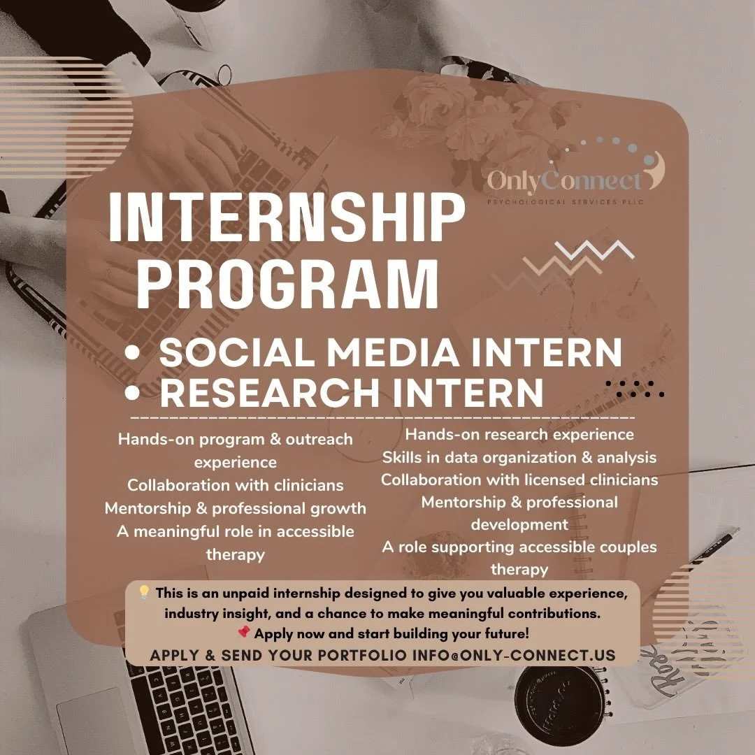 🌟 Kickstart your career in mental health &amp; media! 🌟

We&rsquo;re excited to offer unpaid internship opportunities for passionate students eager to grow, learn, and make a meaningful impact in accessible therapy.

✨ Gain hands-on experience
🤝 C