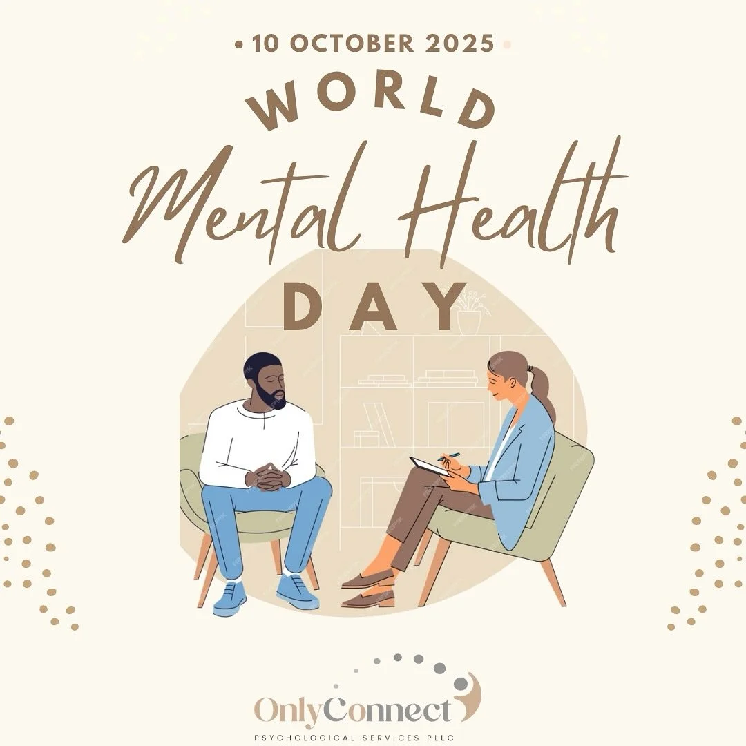 ✨World Mental Health Day✨

Today is a reminder that mental health is just as important as physical health. At Only-Connect, we are committed to creating a safe, supportive space where healing and growth are possible.

You don&rsquo;t have to go throu