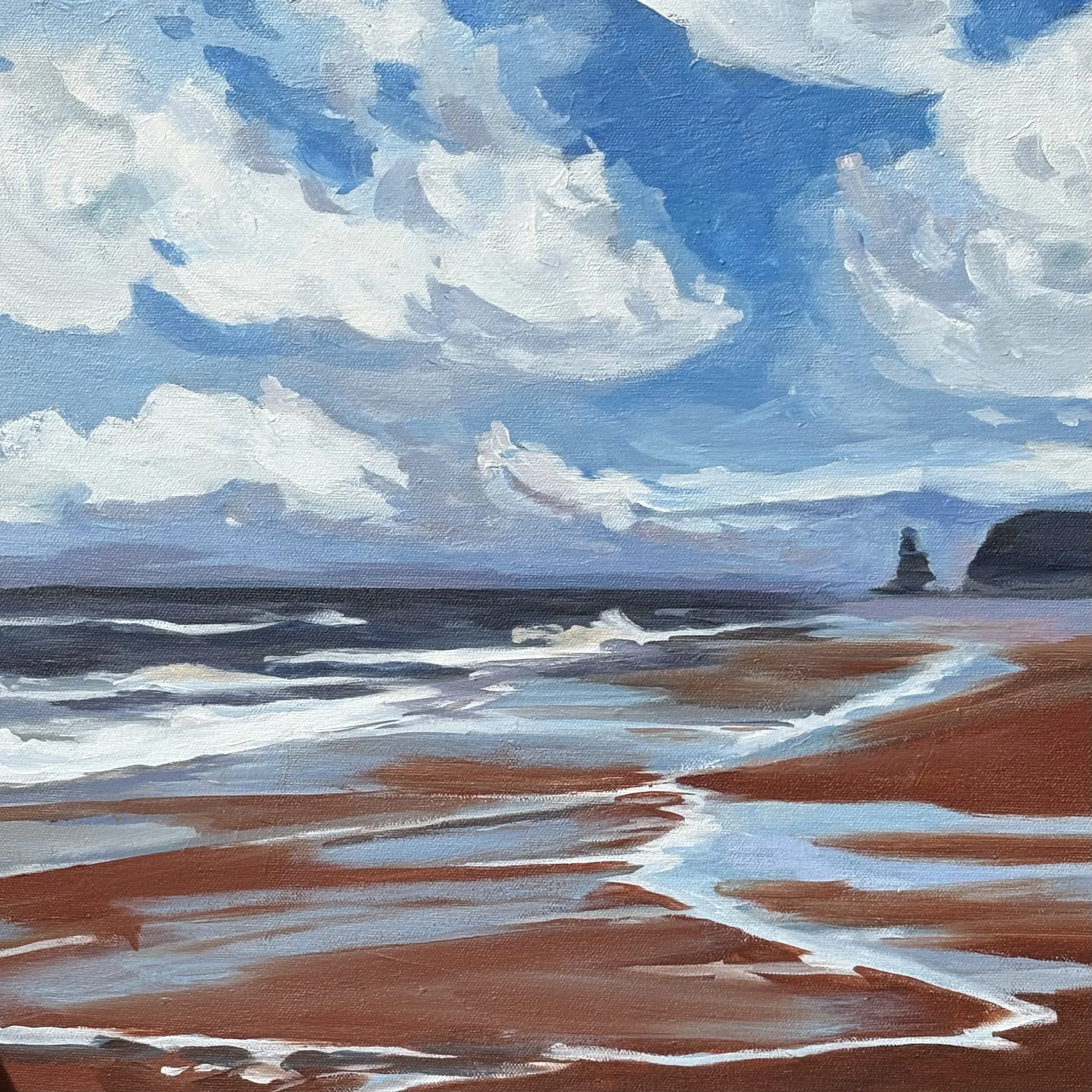Tide Lines: Original Impressionistic Painting