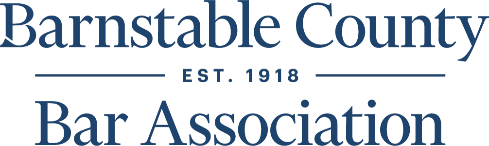 Logo of the Barnstable County Bar Association, established in 1918.