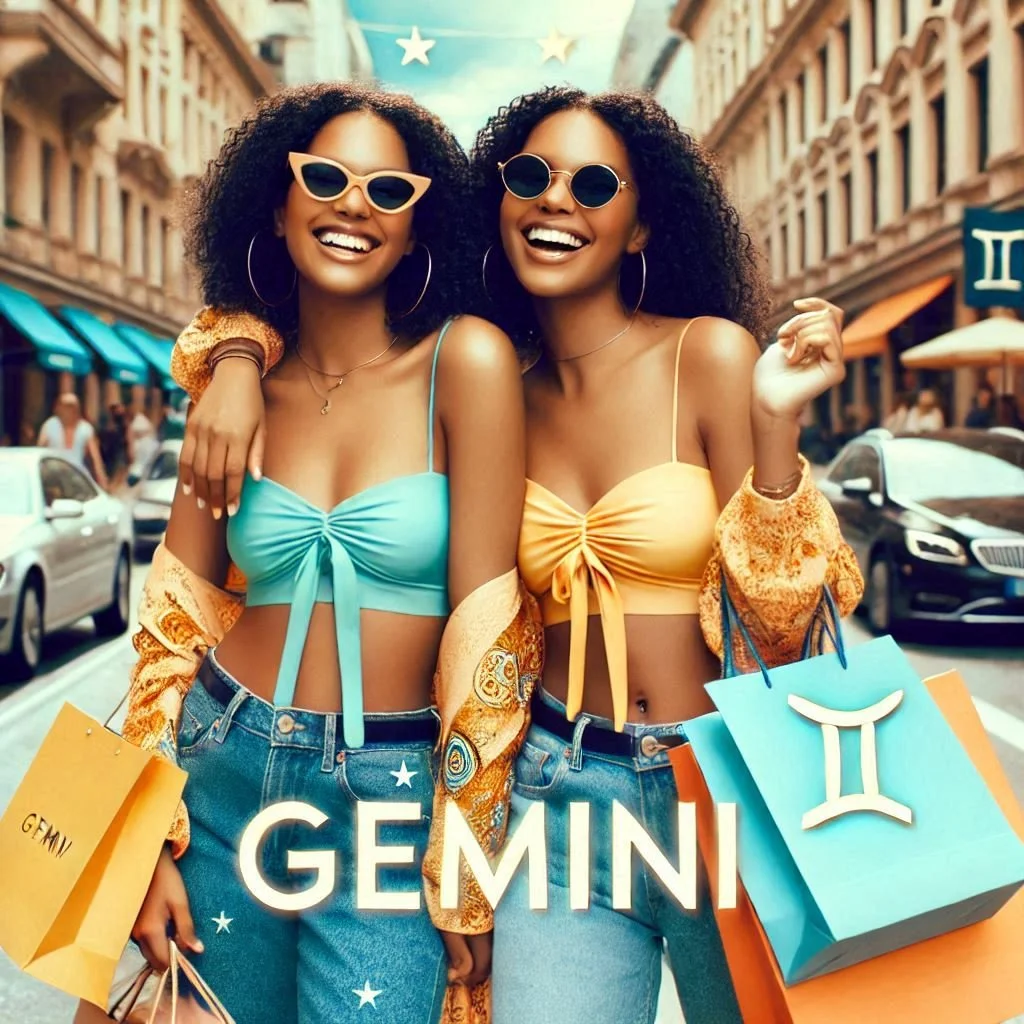 DIGITAL WALLPAPER FOR GEMINI ZODIAC: Bohemian Chic Gemini Twins
