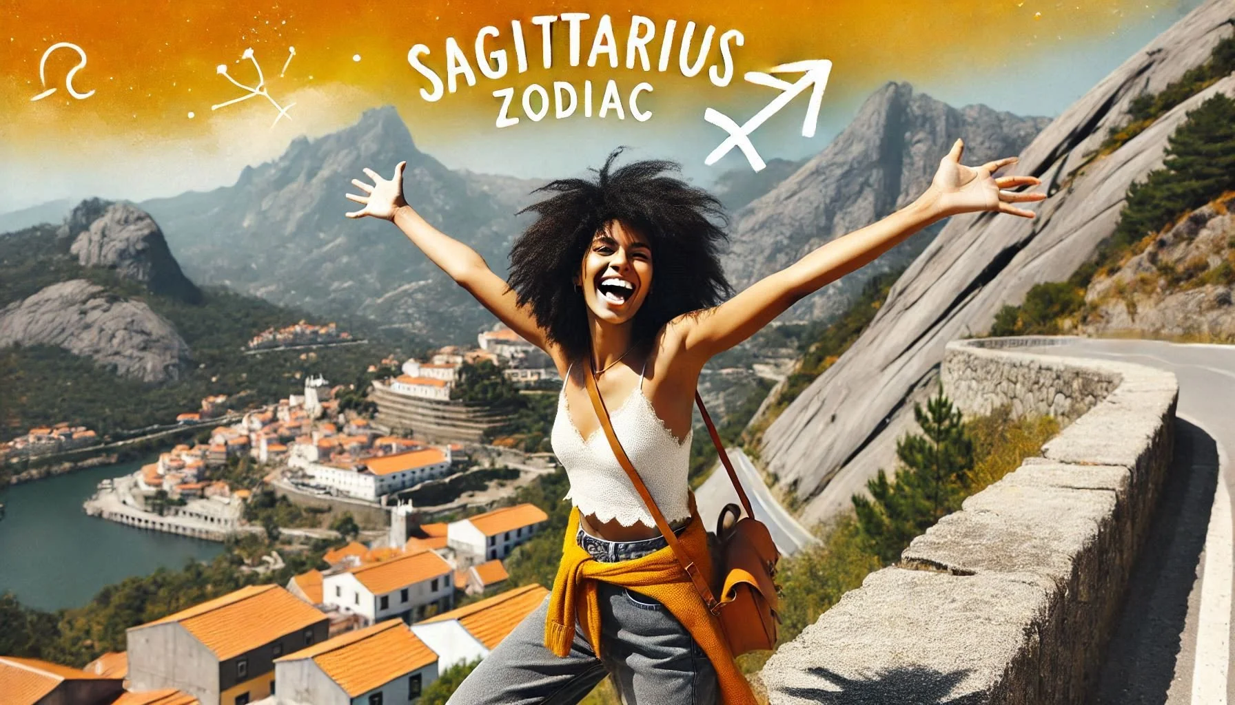 DIGITAL WALLPAPER FOR SAGITTARIUS ZODIAC:  The Carefree Traveler, Sagittarius Woman