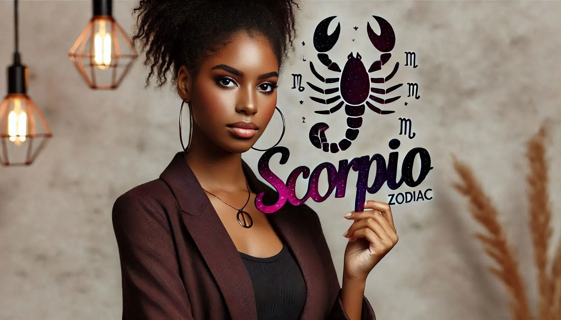 DIGITAL WALLPAPER FOR SCORPIO ZODIAC:  The Business Savvy Black Beauty, Scorpio Woman