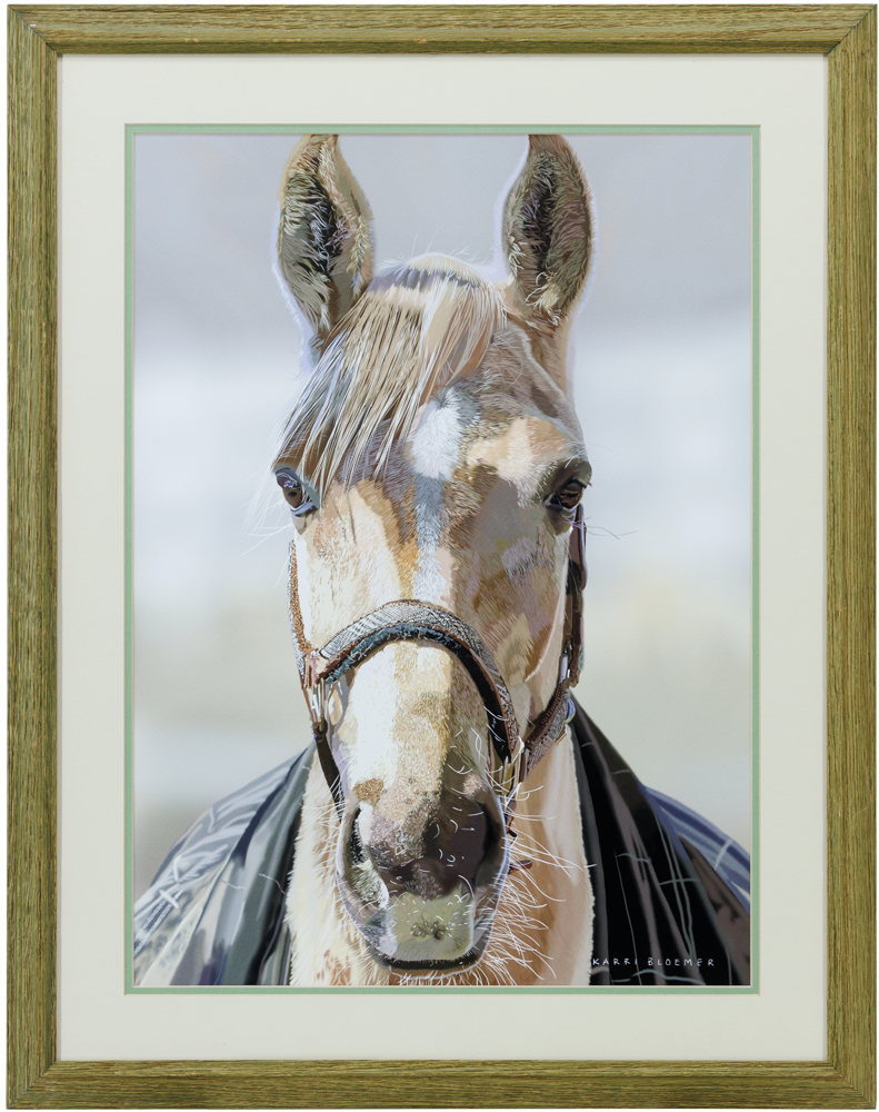 Horse Green Wood 21x27
