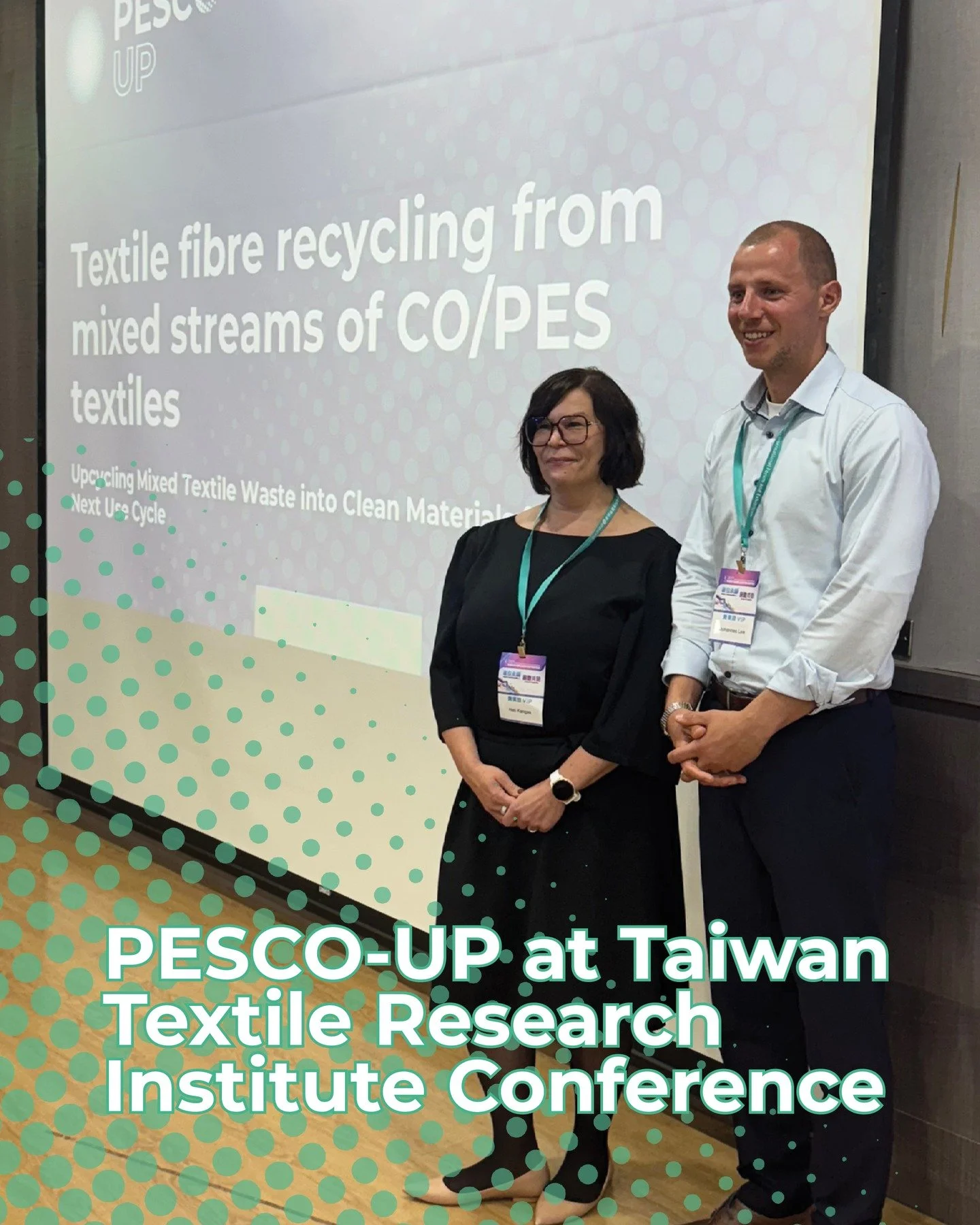 Last month, our PESCO-UP partners, Heli Kangas from Valmet and Johannes Leis from STFI, participated in the Taiwan Textile Research Institute (TTRI) Conference, part of the Textile International Forum. They presented the PESCO-UP project, focusing on