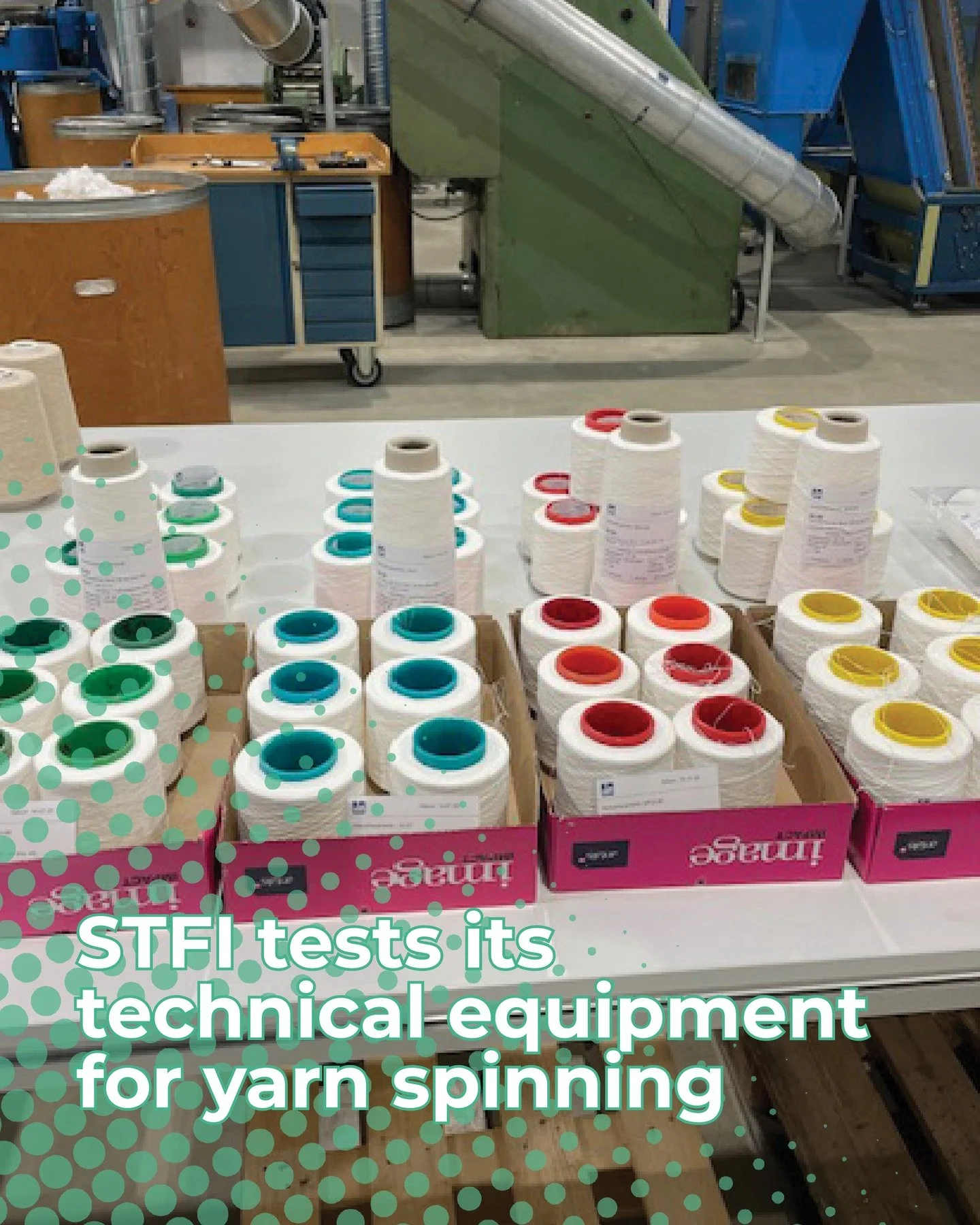 Our partner STFI tested its technical equipment for yarn spinning in the PESCO-UP project by transforming raw materials into high-quality technical yarns. The industrial journey began with fibre opening to clean and prepare the material, followed by 