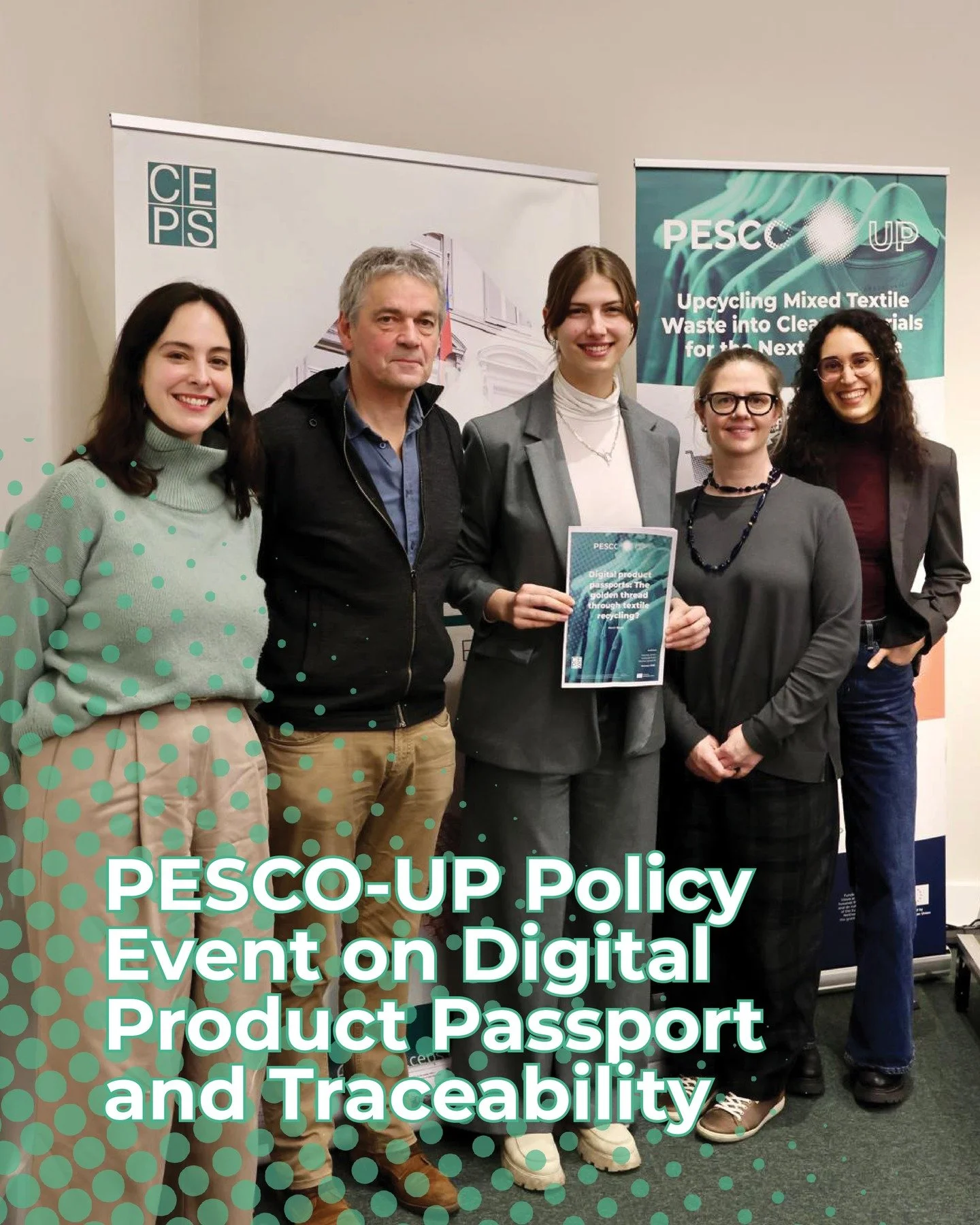 Today in Brussels, PESCO-UP and CEPS (Centre for European Policy Studies) hosted a high-level exchange on "Digital product passports: The golden thread through textile recycling?" The session explored how the DPP will transform the textile 